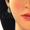 Oro Laminado Small Hoop, Gold Filled Style with White Cubic Zirconia, Polished, Golden Finish, 02.210.0298.15