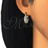 Oro Laminado Small Hoop, Gold Filled Style with White Cubic Zirconia, Polished, Golden Finish, 02.210.0298.15