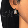 Oro Laminado Small Hoop, Gold Filled Style with White Cubic Zirconia, Polished, Golden Finish, 02.210.0299.20