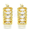 Oro Laminado Small Hoop, Gold Filled Style with White Cubic Zirconia, Polished, Golden Finish, 02.210.0299.20