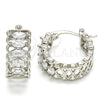 Rhodium Gold Filled Small Hoop, with White Cubic Zirconia, Polished, Rhodium Finish, 02.210.0299.5.20