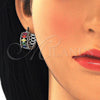 Rhodium Gold Filled Small Hoop, with Multicolor Cubic Zirconia, Polished, Rhodium Finish, 02.210.0299.9.20