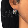 Rhodium Gold Filled Small Hoop, with Multicolor Cubic Zirconia, Polished, Rhodium Finish, 02.210.0299.9.20