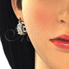 Oro Laminado Small Hoop, Gold Filled Style with White Cubic Zirconia, Polished, Golden Finish, 02.210.0301.15