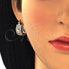 Oro Laminado Small Hoop, Gold Filled Style with White Cubic Zirconia, Polished, Golden Finish, 02.210.0302.20