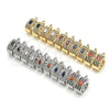 Oro Laminado Small Hoop, Gold Filled Style with White Cubic Zirconia, Polished, Golden Finish, 02.210.0302.20