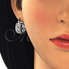 Rhodium Gold Filled Small Hoop, with White Cubic Zirconia, Polished, Rhodium Finish, 02.210.0302.5.20