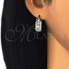 Rhodium Gold Filled Small Hoop, with White Cubic Zirconia, Polished, Rhodium Finish, 02.210.0302.5.20