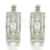 Rhodium Gold Filled Small Hoop, with White Cubic Zirconia, Polished, Rhodium Finish, 02.210.0302.5.20
