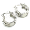 Rhodium Gold Filled Small Hoop, with White Cubic Zirconia, Polished, Rhodium Finish, 02.210.0302.5.20