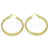 Oro Laminado Medium Hoop, Gold Filled Style Diamond Cutting Finish, Golden Finish, 02.213.0151.40