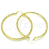 Oro Laminado Large Hoop, Gold Filled Style Hollow Design, Diamond Cutting Finish, Golden Finish, 02.213.0152.60