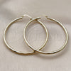 Oro Laminado Large Hoop, Gold Filled Style Hollow Design, Diamond Cutting Finish, Golden Finish, 02.213.0152.60