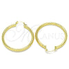 Oro Laminado Medium Hoop, Gold Filled Style Diamond Cutting Finish, Golden Finish, 02.213.0154.40