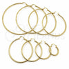 Oro Laminado Medium Hoop, Gold Filled Style Hollow Design, Diamond Cutting Finish, Golden Finish, 02.213.0154.40