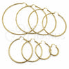 Oro Laminado Large Hoop, Gold Filled Style Hollow Design, Diamond Cutting Finish, Golden Finish, 02.213.0154.60