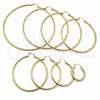 Oro Laminado Large Hoop, Gold Filled Style Hollow Design, Diamond Cutting Finish, Golden Finish, 02.213.0154.60