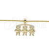 Oro Laminado Pendant Necklace, Gold Filled Style Little Girl Design, Polished, Golden Finish, 04.213.0165.20 (01 MM Thickness, 20 Inches Length)