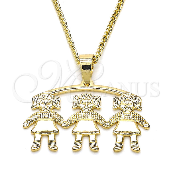 Gold Filled Necklace — Pendant Necklace Little Girl Design Polished 04. 01 — main product view — SKU 127552 | Oro Laminado collar — Pendant Necklace Little Girl diseño pulido 04. 01 — SKU 127552
