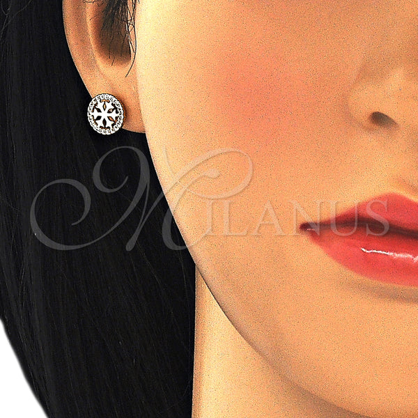 Gold Filled Ring — Stud Earring with White Cubic Zirconia Polished 02. — alternate product view — SKU 127574 | Oro Laminado anillo — Stud Earring with blanco Cubic Zirconia pulido 02. — SKU 127574