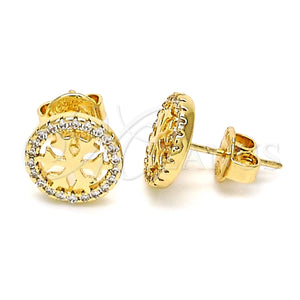 Gold Filled Ring — Stud Earring with White Cubic Zirconia Polished 02. — main product view — SKU 127574 | Oro Laminado anillo — Stud Earring with blanco Cubic Zirconia pulido 02. — SKU 127574