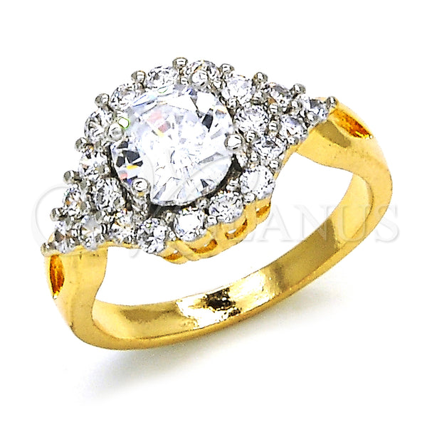 Gold Filled Ring — Multi Stone Ring with White Cubic Zirconia Polished — main product view — SKU 127589 | Oro Laminado anillo — Multi Stone Ring with blanco Cubic Zirconia pulido — SKU 127589