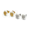 Stainless Steel Stud Earring, Four-leaf Clover Design, with Ivory Pearl, Polished, Steel Finish, 02.271.0032