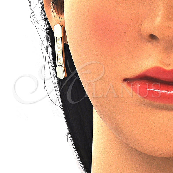 Gold Filled Ring — Stud Earring Brushed 02.63. — alternate product view — SKU 127649 | Oro Laminado anillo — Stud Earring Brushed 02.63. — SKU 127649