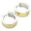 Stainless Steel Huggie Hoop, Polished, Two Tone, 02.216.0062.20