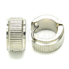 Stainless Steel Huggie Hoop, Polished, Steel Finish, 02.230.0025.15