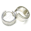 Stainless Steel Huggie Hoop, Matte Finish, Steel Finish, 02.230.0033.20