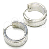 Stainless Steel Huggie Hoop, Matte Finish, Steel Finish, 02.230.0033.20