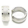 Stainless Steel Huggie Hoop, Matte Finish, Steel Finish, 02.230.0033.20