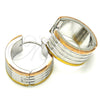 Stainless Steel Huggie Hoop, Polished, Tricolor, 02.230.0036.20
