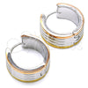 Stainless Steel Huggie Hoop, Polished, Tricolor, 02.230.0036.20