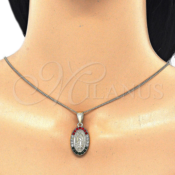 Gold Filled Ring — Earring and Pendant Adult Set Guadalupe Design with — alternate product view — SKU 127741 | Oro Laminado anillo — Earring and Pendant Adult Set Guadalupe diseño with — SKU 127741