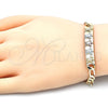 Oro Laminado ID Bracelet, Gold Filled Style Turtle Design, Polished, Tricolor, 03.351.0005.07 (05 MM Thickness, 7 Inches Length)