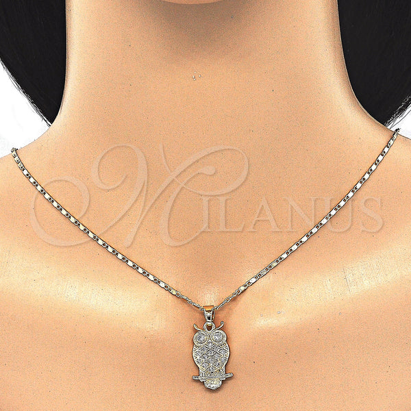 Gold Filled Ring — Earring and Pendant Adult Set Owl Design with — alternate product view — SKU 127797 | Oro Laminado anillo — Earring and Pendant Adult Set Owl diseño with — SKU 127797
