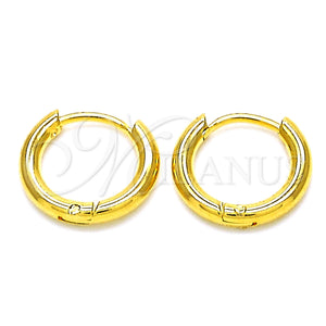Stainless Steel Hoop Earrings — Huggie Hoop Polished 02. — main product view — SKU 127863 | Acero Inoxidable aretes de aro — Huggie Hoop pulido 02. — SKU 127863