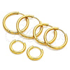 Stainless Steel Huggie Hoop, Polished, Golden Finish, 02.355.0005.12