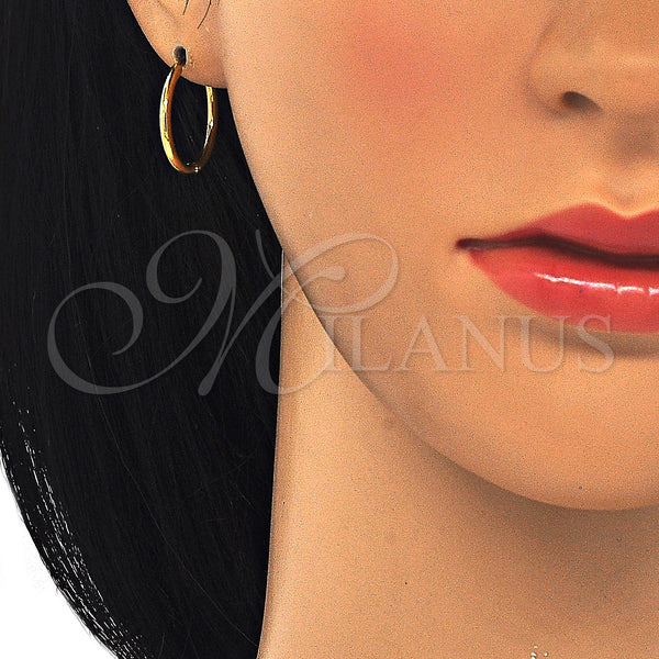 Stainless Steel Hoop Earrings — Huggie Hoop Polished 02. — alternate product view — SKU 127866 | Acero Inoxidable aretes de aro — Huggie Hoop pulido 02. — SKU 127866