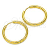 Stainless Steel Huggie Hoop, Polished, Golden Finish, 02.355.0005.20