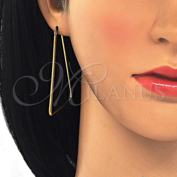 Stainless Steel Hoop Earrings — Medium Hoop Polished 02. — alternate product view — SKU 127893 | Acero Inoxidable aretes de aro — Medium Hoop pulido 02. — SKU 127893