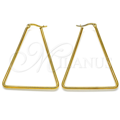 Stainless Steel Hoop Earrings — Medium Hoop Polished 02. for wholesale, main product view