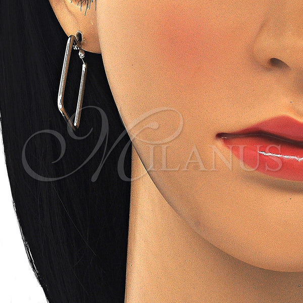 Stainless Steel Hoop Earrings — Small Hoop Polished 02. — alternate product view — SKU 127894 | Acero Inoxidable aretes de aro — Small Hoop pulido 02. — SKU 127894
