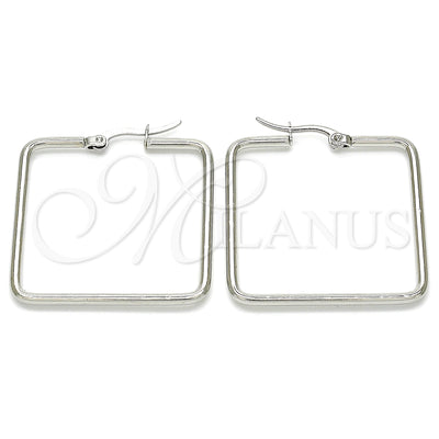 Stainless Steel Hoop Earrings — Medium Hoop Polished 02. for wholesale, main product view