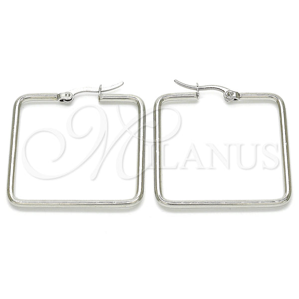 Stainless Steel Hoop Earrings — Medium Hoop Polished 02. — main product view — SKU 127895 | Acero Inoxidable aretes de aro — Medium Hoop pulido 02. — SKU 127895