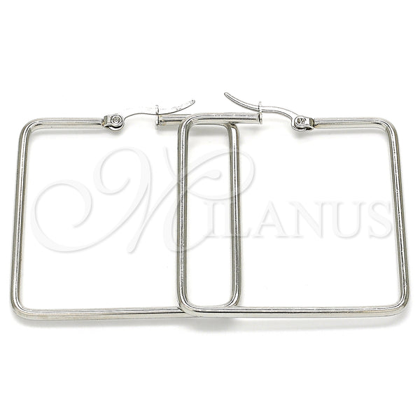 Stainless Steel Hoop Earrings — Medium Hoop Polished 02. — main product view — SKU 127896 | Acero Inoxidable aretes de aro — Medium Hoop pulido 02. — SKU 127896