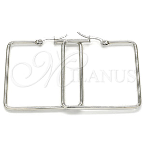 Stainless Steel Hoop Earrings — Medium Hoop Polished 02. — main product view — SKU 127896 | Acero Inoxidable aretes de aro — Medium Hoop pulido 02. — SKU 127896