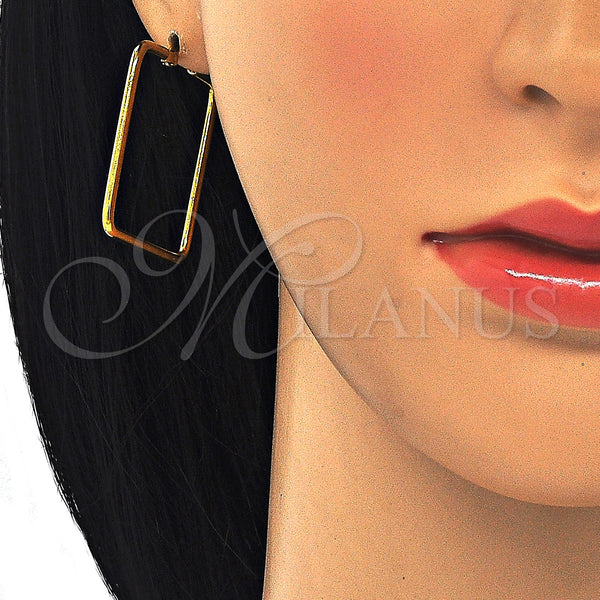 Stainless Steel Hoop Earrings — Medium Hoop Polished 02. — alternate product view — SKU 127899 | Acero Inoxidable aretes de aro — Medium Hoop pulido 02. — SKU 127899